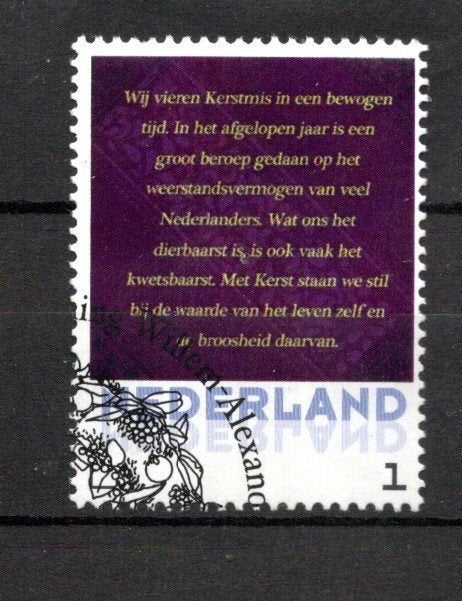 gestempelde zegel. persoonlijke:  kersttoespraak, Ophalen of Verzenden, Na 1940, Gestempeld
