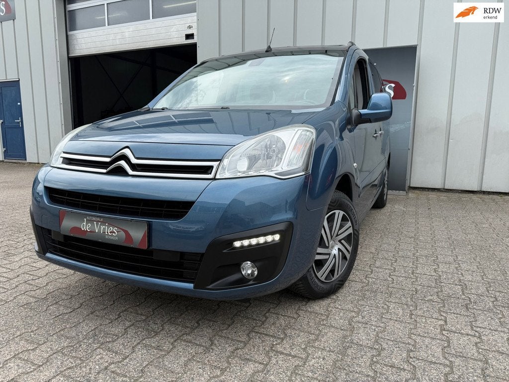 Citroen Berlingo 1.6 BlueHDi XTR / Airco / Navi / Cruise Con, Auto's, Citroën, Voorwielaandrijving, Gebruikt, Blauw, 98 pk