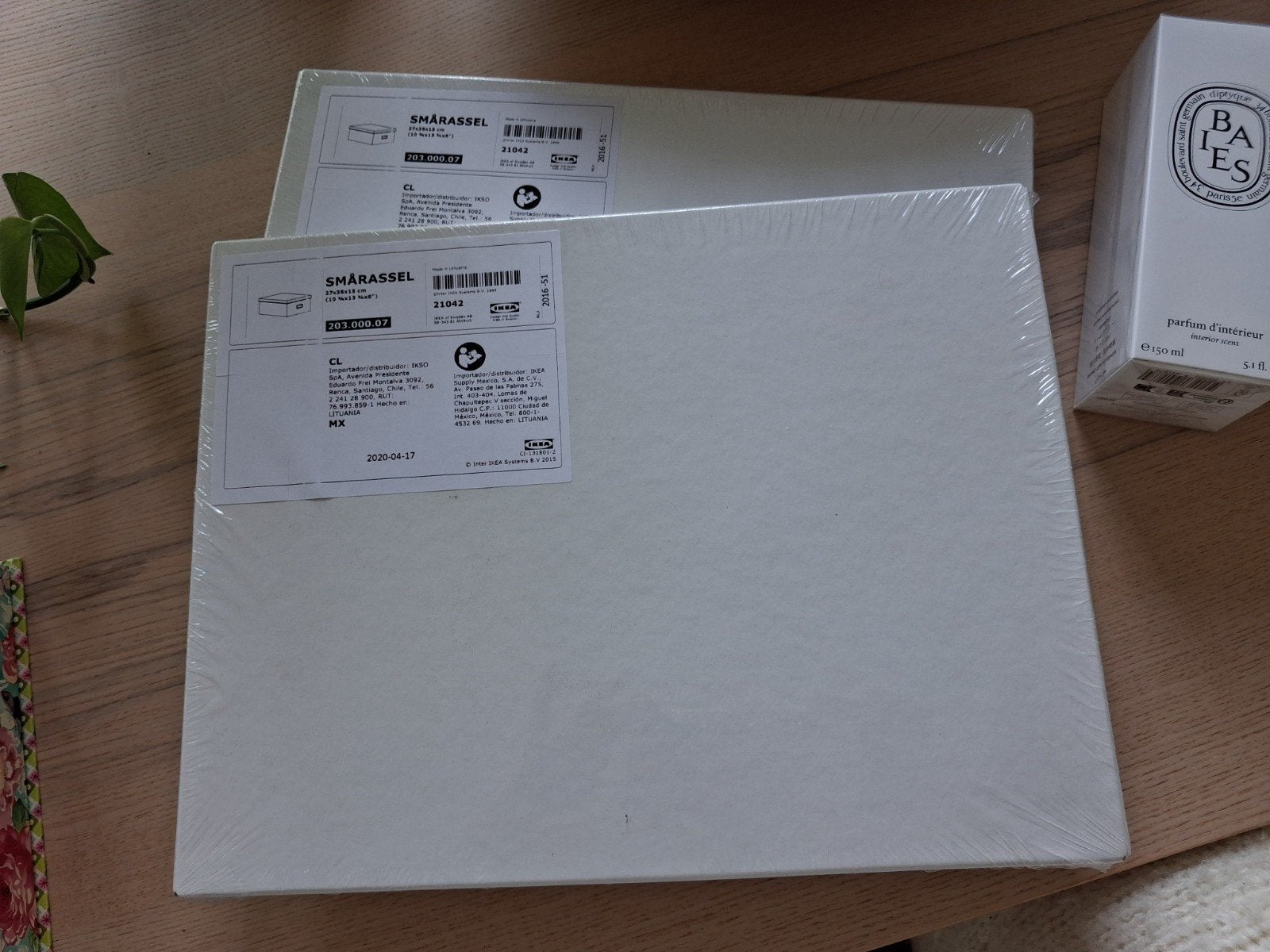 Set van 2 stuks Ikea SMARASSEL opbergdozen samen voor €7,50, Doe-het-zelf en Verbouw, Doos, 100 cm of meer, 60 cm of meer, Ophalen of Verzenden