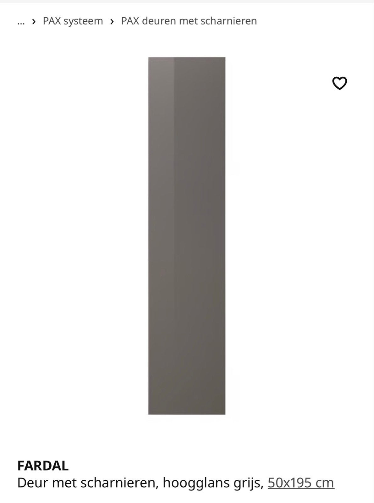 2 IKEA PAX kastdeuren 50x229cm met gouden grepen, Ophalen, Gebruikt, 200 cm of meer, 50 tot 100 cm