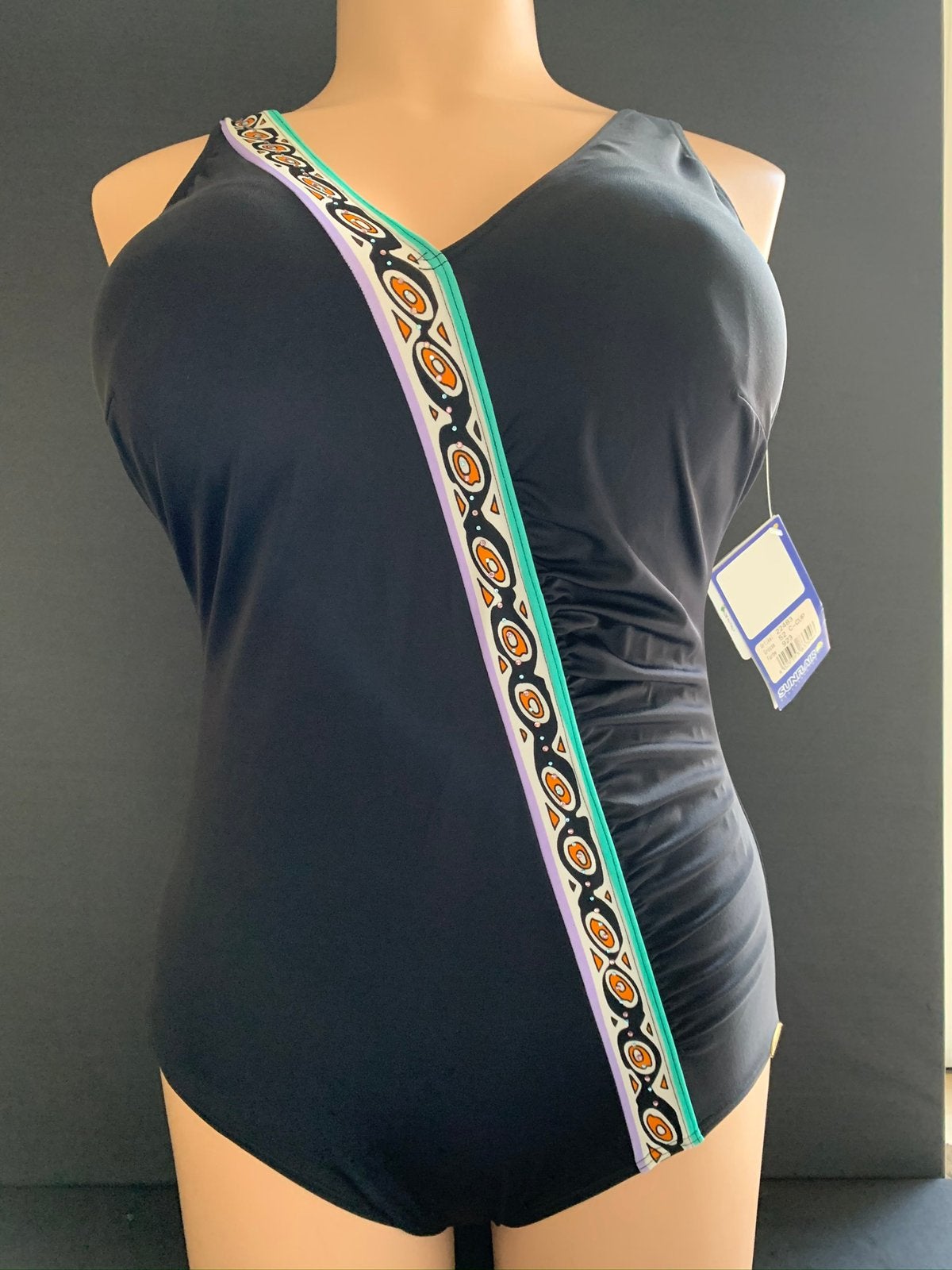 Sunflair badpak maat 52c model 22483, Kleding | Dames, Verzenden, Nieuw, Zwart, Badpak