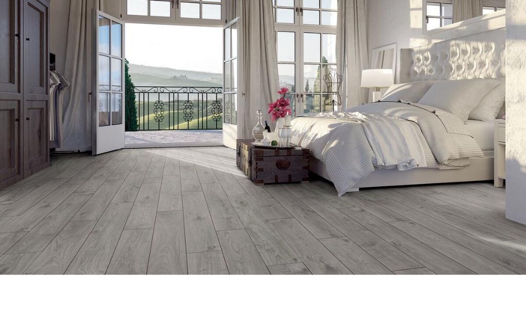 Laminaat Grey Oak AC-4 Klasse 32 €9,95p/m2, 75 m² of meer, Nieuw, Ophalen of Verzenden, Laminaat vloer grijs