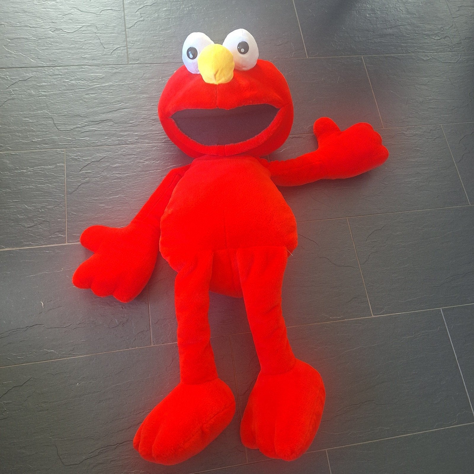 Grote Elmo Knuffel Sesamstraat - Zo goed als nieuw, Overige merken, Overige karakters, Overige typen, Ophalen of Verzenden
