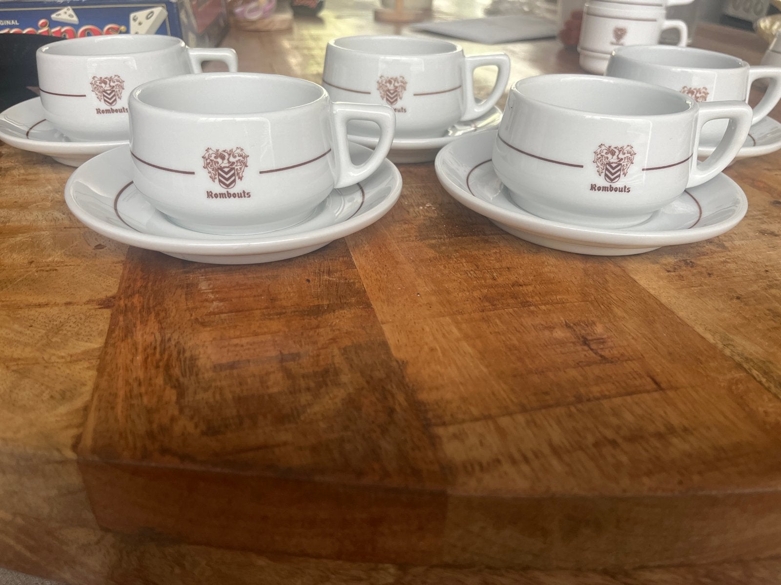 Royal Mosa Holland Rombouts Koffiekopjes met Schotels, Huis en Inrichting, Gebruikt, Overige merken, Klassiek, Ophalen of Verzenden