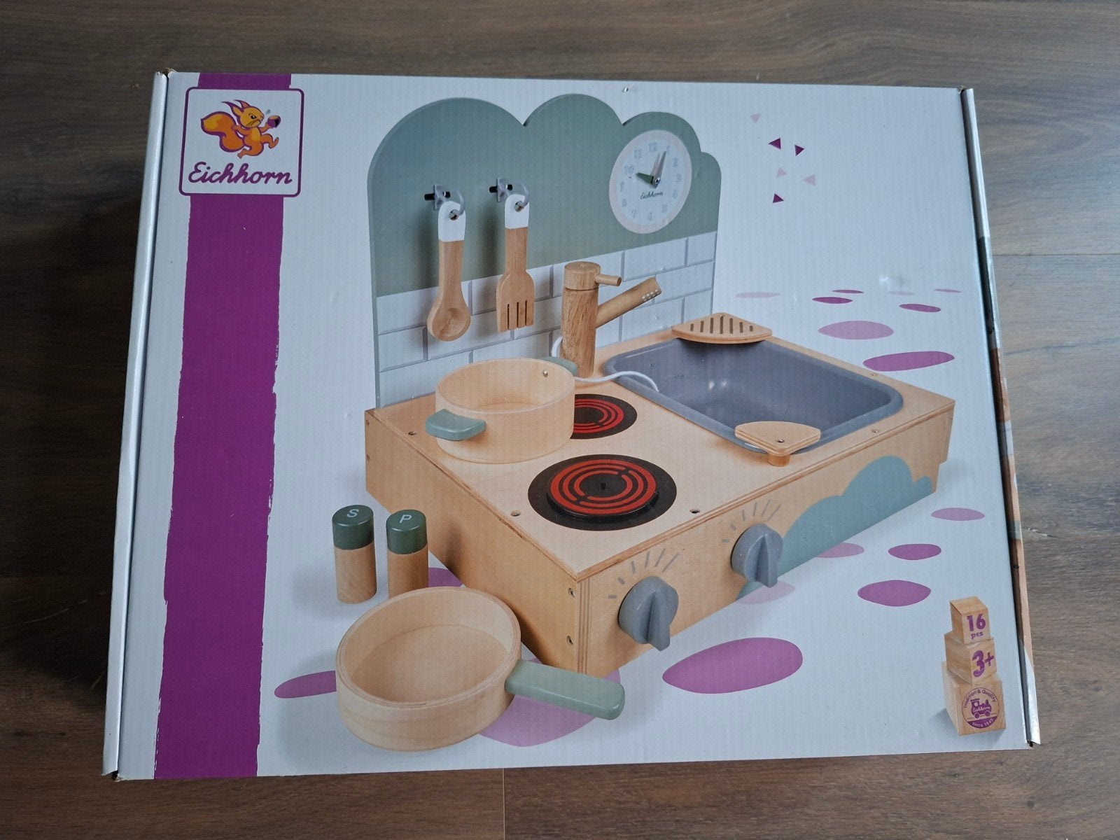 Eichhorn Houten Speelkeuken - Nieuw in Verzegelde Doos, Kinderen en Baby's, Speelgoed | Houten speelgoed, Ophalen, Nieuw, Meubelstuk of Keukentje