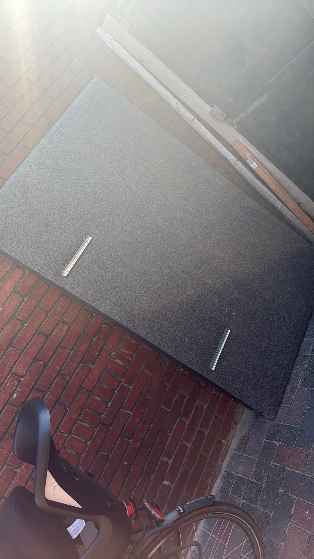 Hoofdbord 1.80 bed, Huis en Inrichting, Slaapkamer | Bedden, Ophalen, Zo goed als nieuw, Tweepersoons, Stof