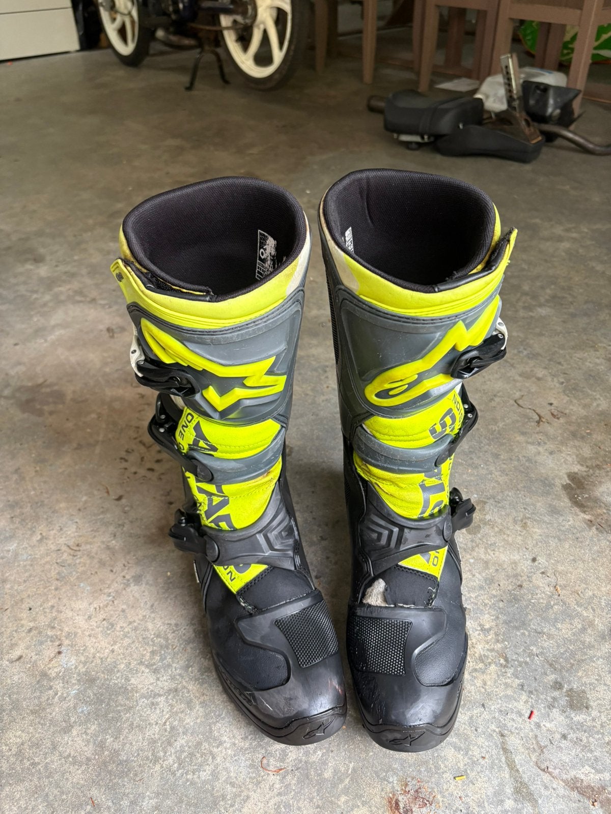 Alpinestars Tech 3 motorcrosslaarzen maat 45,5, Motoren, Ophalen of Verzenden, Tweedehands, Heren, Laarzen