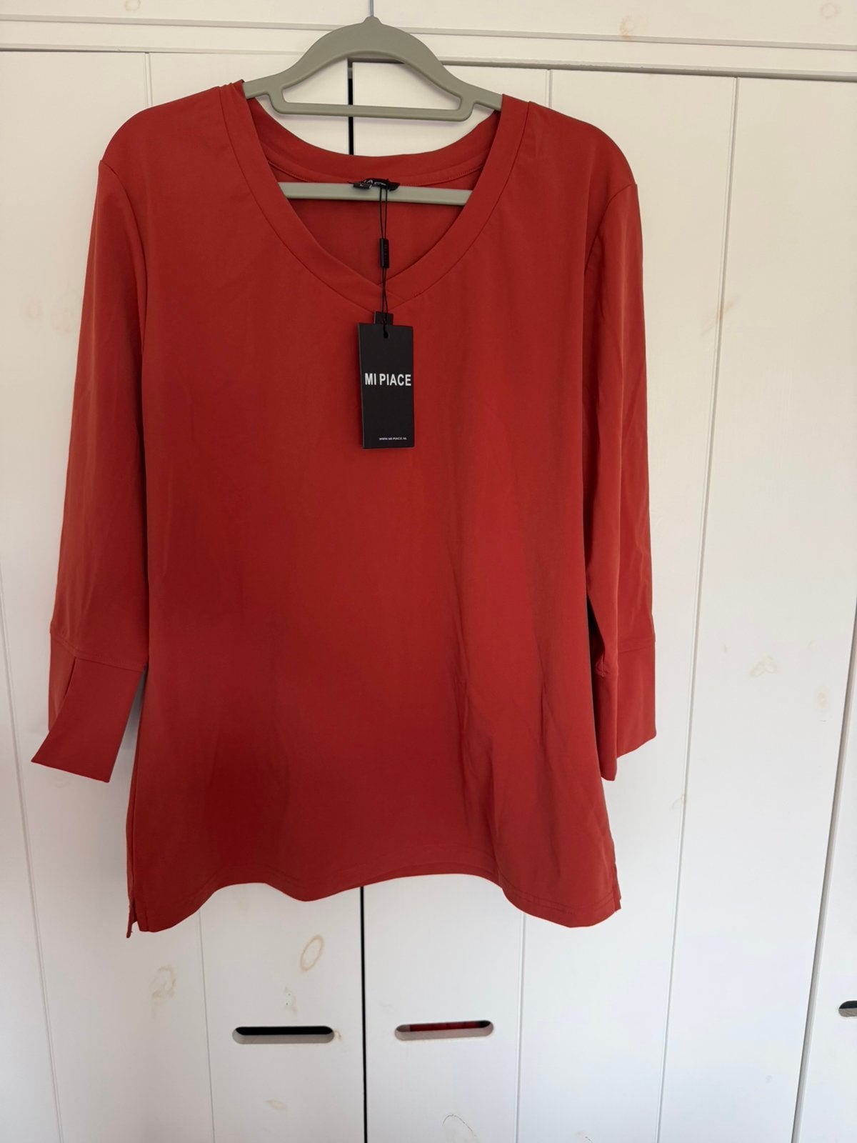 Mi Piace top L rust nieuw, Kleding | Dames, Tops, Ophalen of Verzenden, Zo goed als nieuw, Overige kleuren, Korte mouw