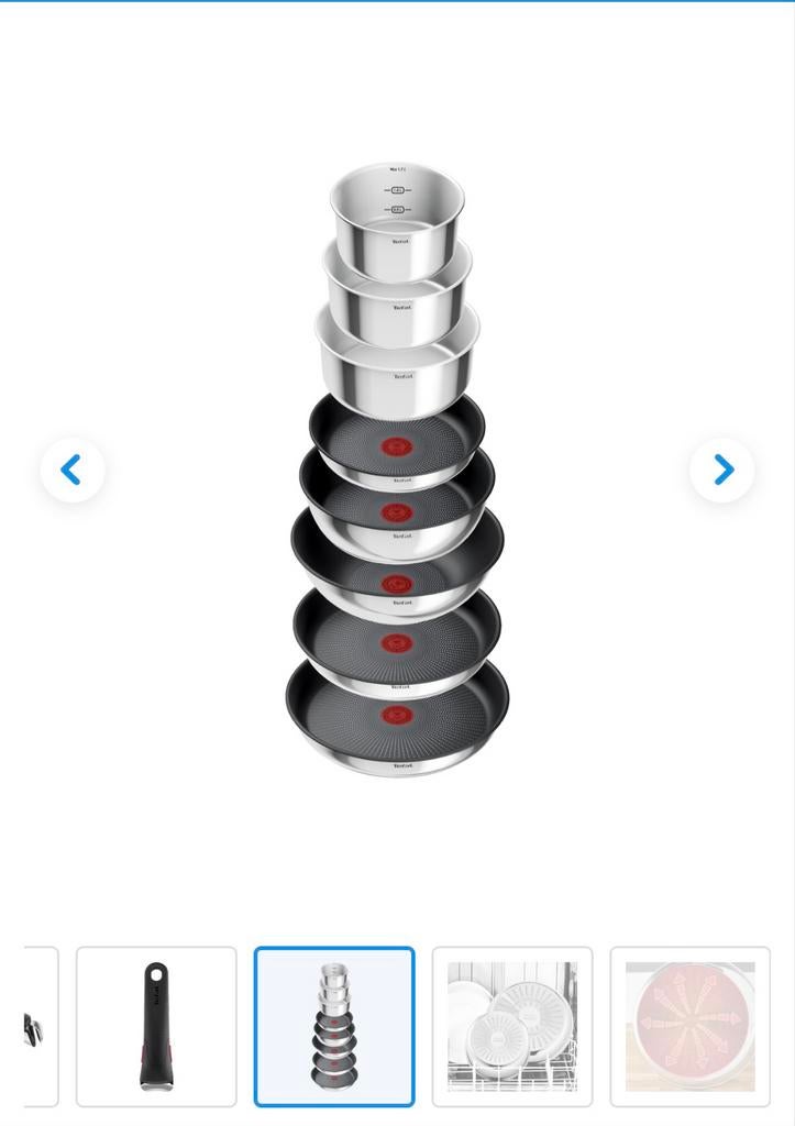 Tefal Ingenio Pannenset - 13-delig - Inductie, Ophalen, Inductieplaat, Nieuw, Pannenset