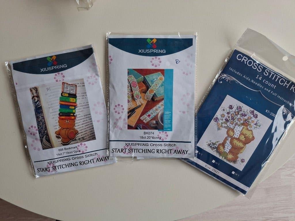 3 kleine borduursetjes, Boeken, Ophalen of Verzenden, Nieuw, Borduren en Naaien