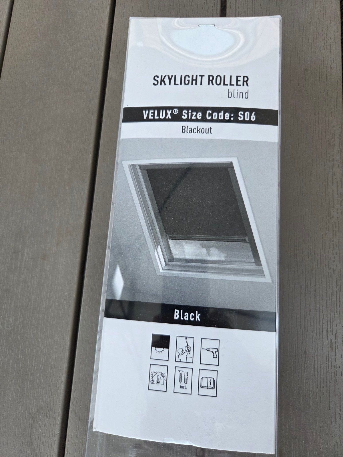 VELUX Skylight Rolgordijn S06 Zwart Verduisterend, Overige merken, Zwart, Nieuw, Ophalen of Verzenden