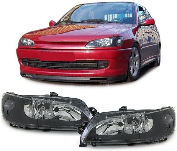 Koplampen Zwart Voor Peugeot 306, Verzenden, Automotive Parts, A.parts@hotmail.nl, Trasmolenlaan 12 3447 GZ Woerden