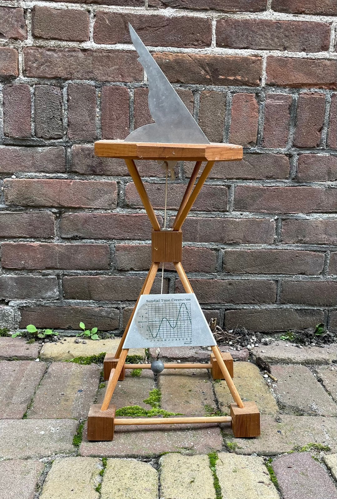 Bijzondere houten zonnewijzer, Ophalen of Verzenden, Gebruikt