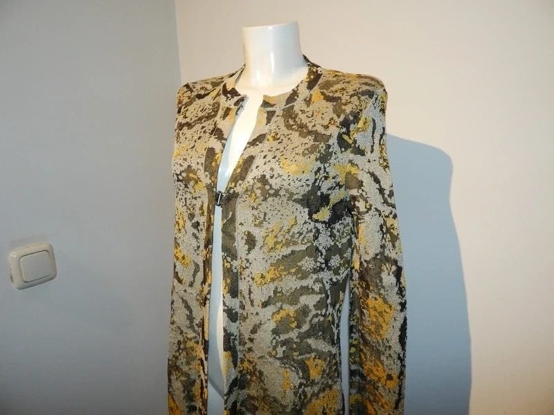 Missoni lang vest kwaliteit breisel gouden glitter Als Nieuw, Zo goed als nieuw, Missoni, Maat 36 (S), Meerkleurig