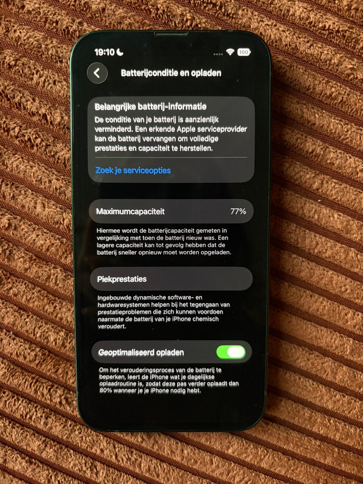 Groene iPhone 13 - 128gb, Telecommunicatie, IPhone 13, Zo goed als nieuw, Groen, Ophalen