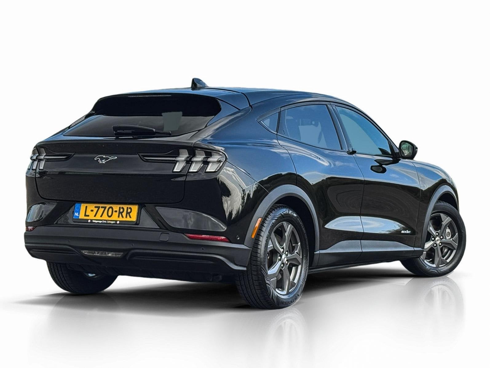 Ford Mustang Mach-E RWD 75 kWh ✅ SOH 96% ✅ B&O ✅ 360CA, Auto's, Automaat, Achterwielaandrijving, Gebruikt, Zwart