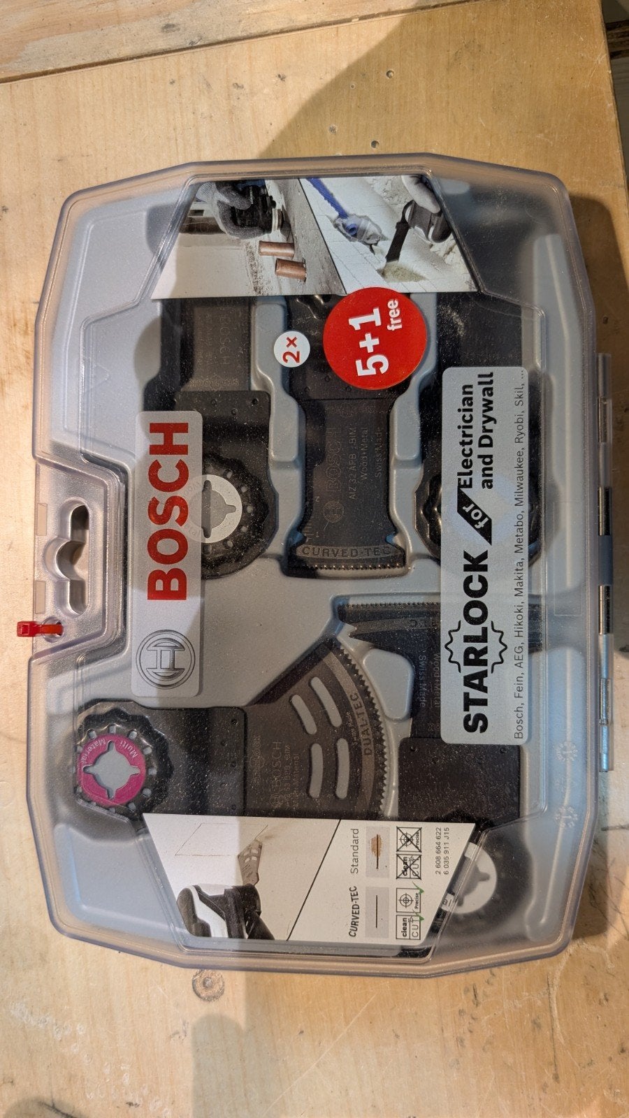Bosch Starlock 6-delige set voor elektriciens/ gipsmuren, Ophalen of Verzenden, Nieuw, Gereedschapsset, Bosch