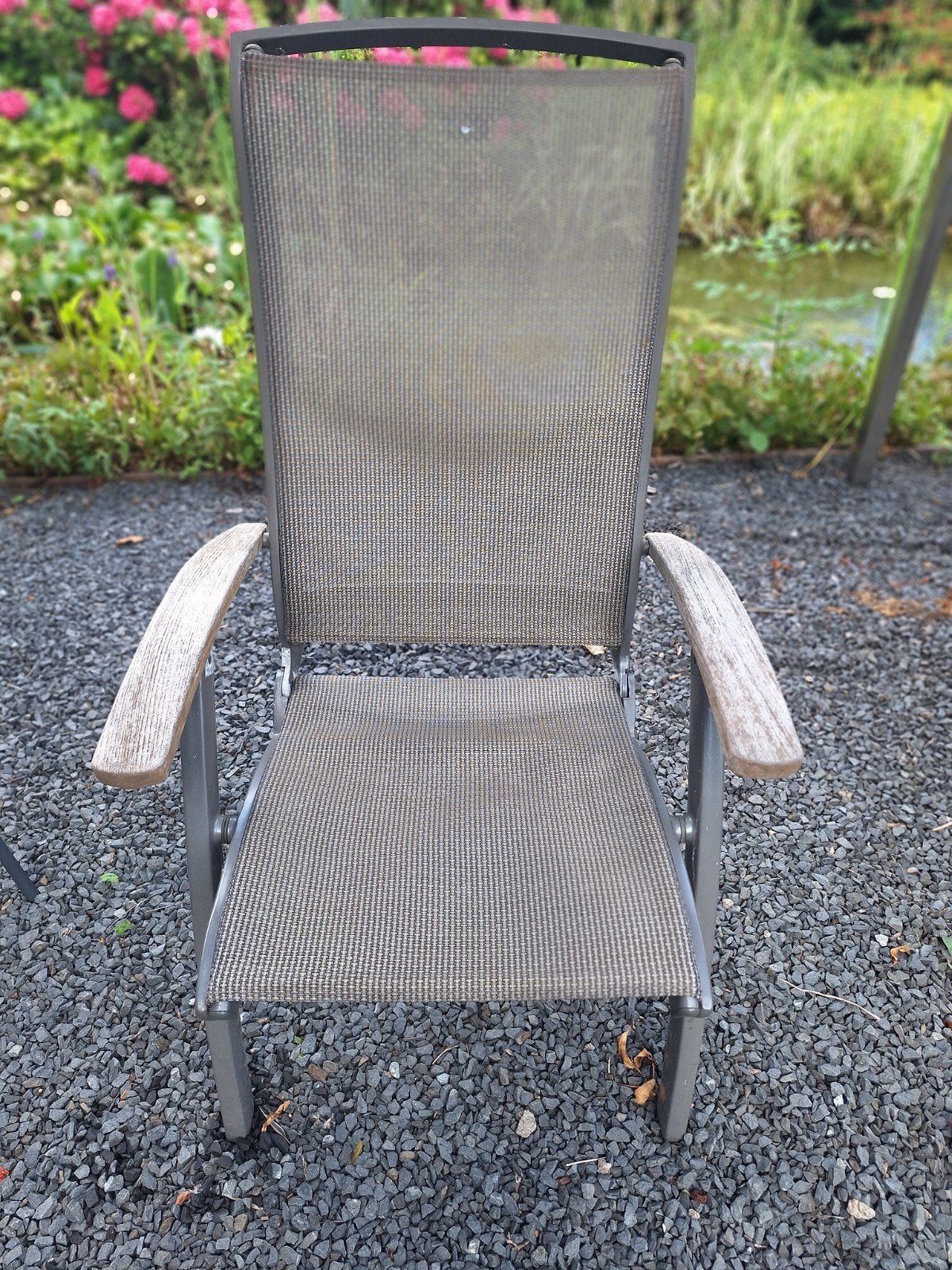 Hartman 4 tuinstoelen - verstelbaar en inklapbaar, Ophalen of Verzenden, Gebruikt, Metaal, Verstelbaar