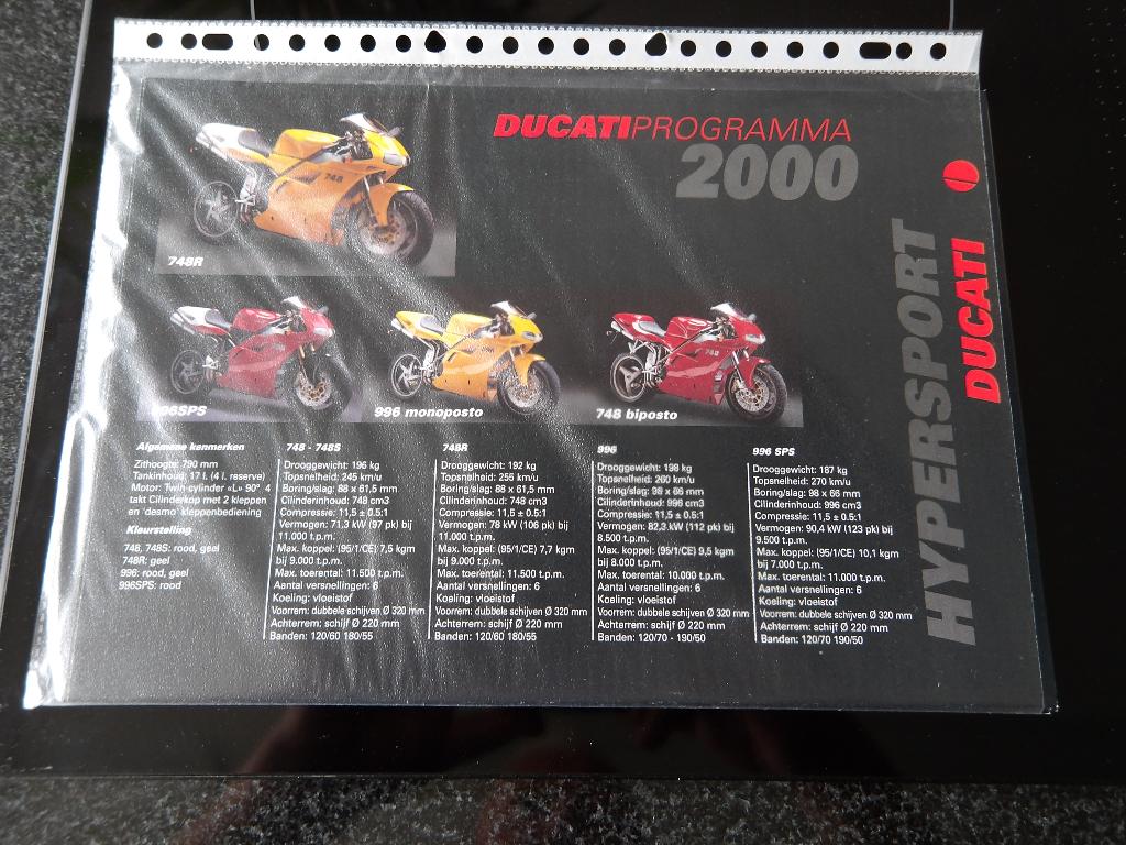 Folder Ducati Programma 2000, Motoren, Ophalen of Verzenden, Ducati