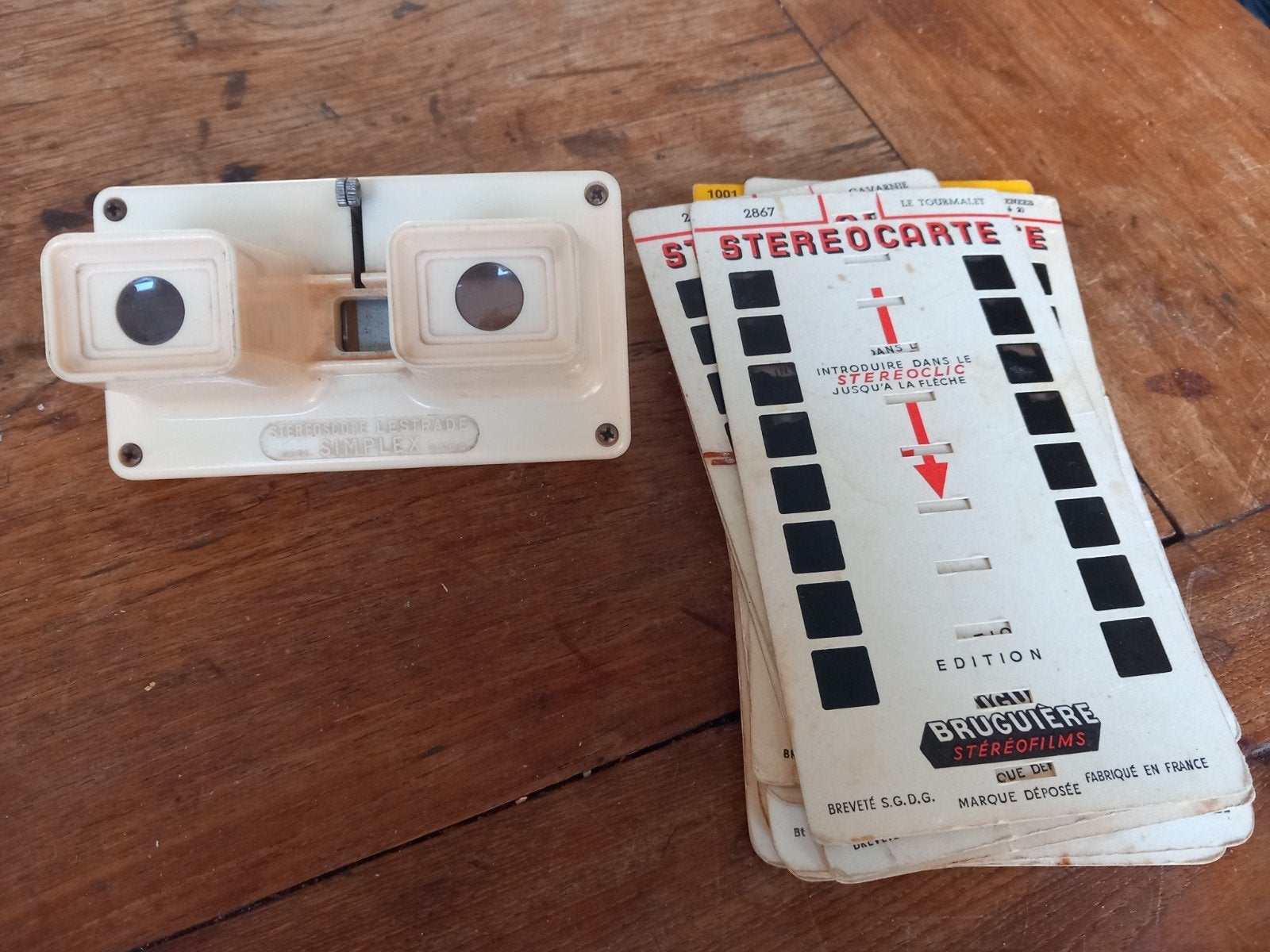 Stereoscoop Lestrade Simplex met Stereokaarten, Ophalen of Verzenden