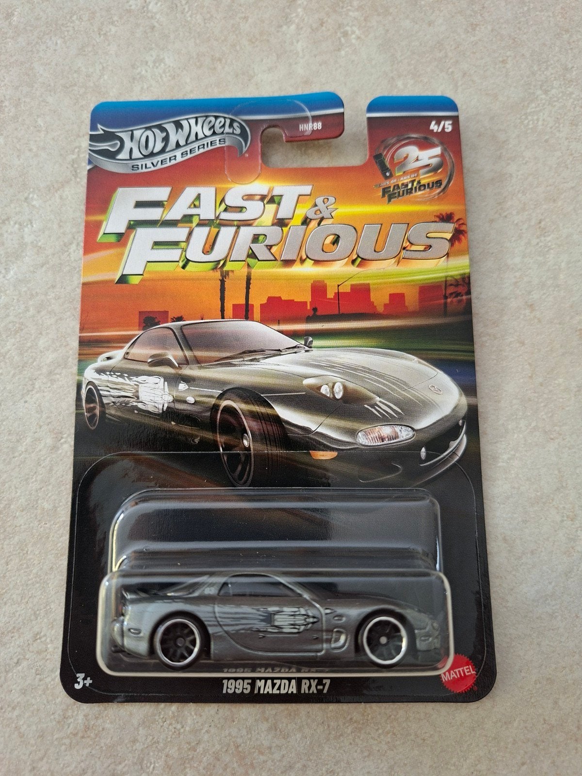 Hot Wheels Fast & Furious 1995 Mazda RX-7 Silver Series, Ophalen of Verzenden, Nieuw, Auto