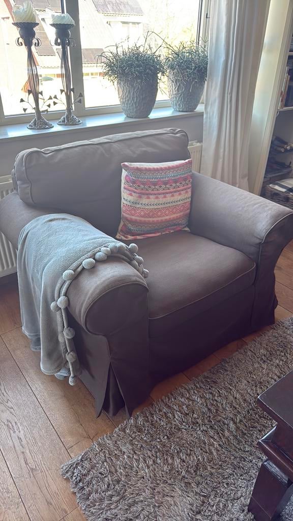 Ikea Ektorp fauteuil Stoel Bruin, Eenpersoons, 75 tot 100 cm, Ophalen of Verzenden, Zo goed als nieuw