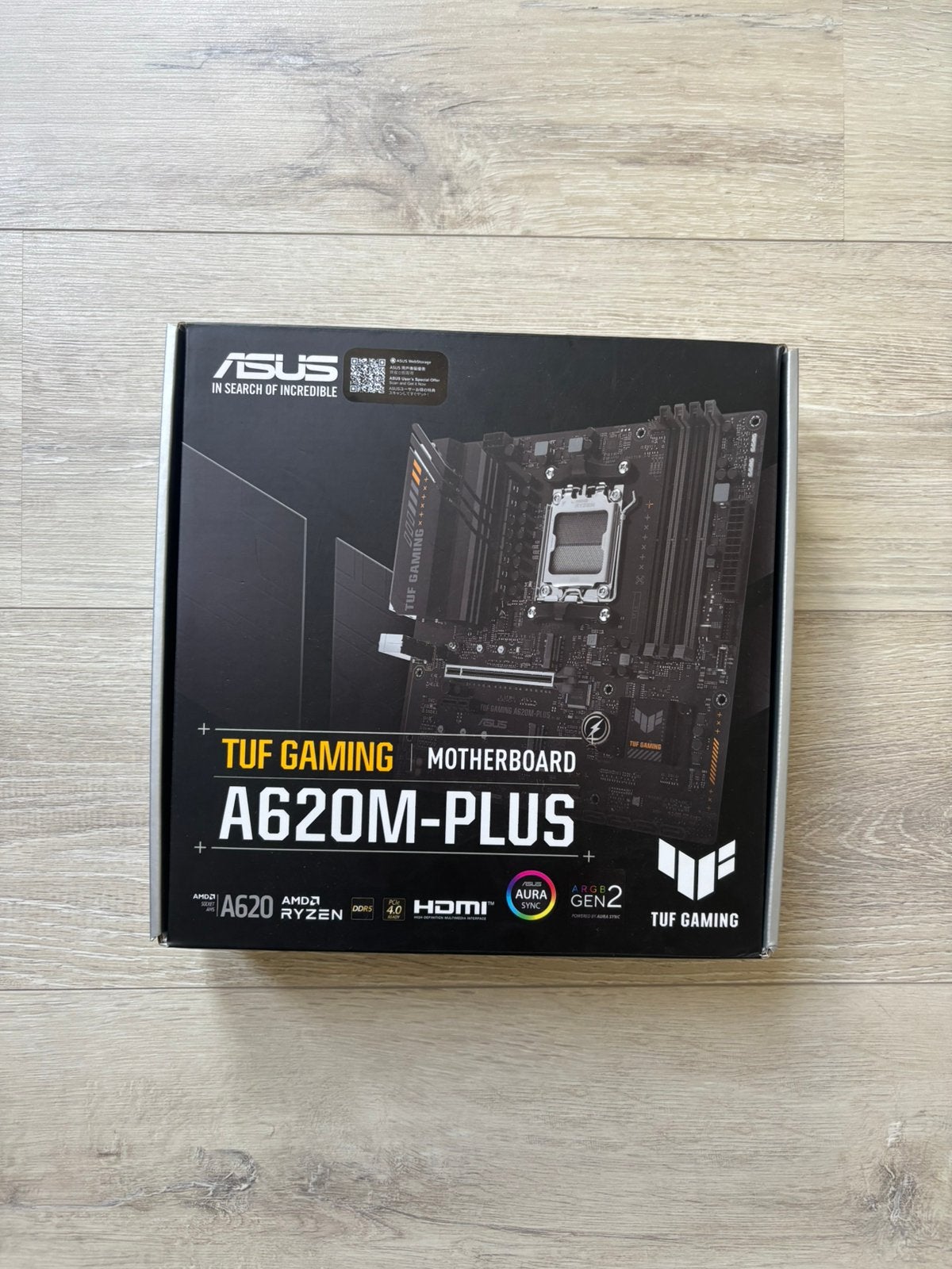 ASUS TUF Gaming A620M-PLUS moederbord, Ophalen, Zo goed als nieuw, AMD, DDR5