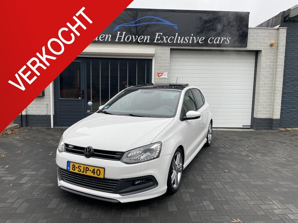 Volkswagen Polo 1.2 TSI R-Line Edition Pano/NAP/PDC/Navi/Led, Voorwielaandrijving, Euro 5, Zwart, 4 cilinders