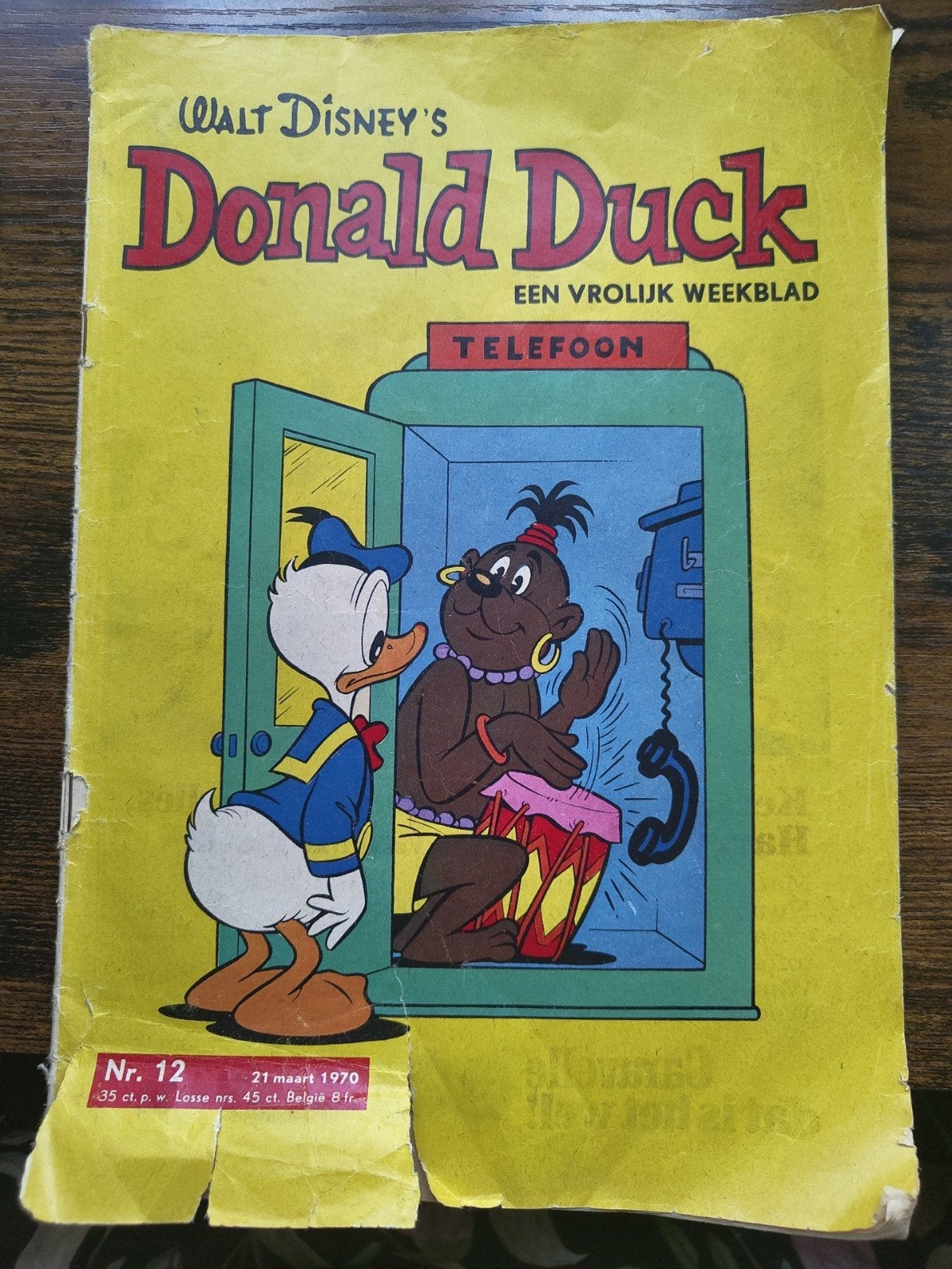 Vintage Donald Duck weekblad - nr. 12, 21 maart 1970, Verzamelen, Ophalen of Verzenden, Donald Duck, Gebruikt, Overige typen