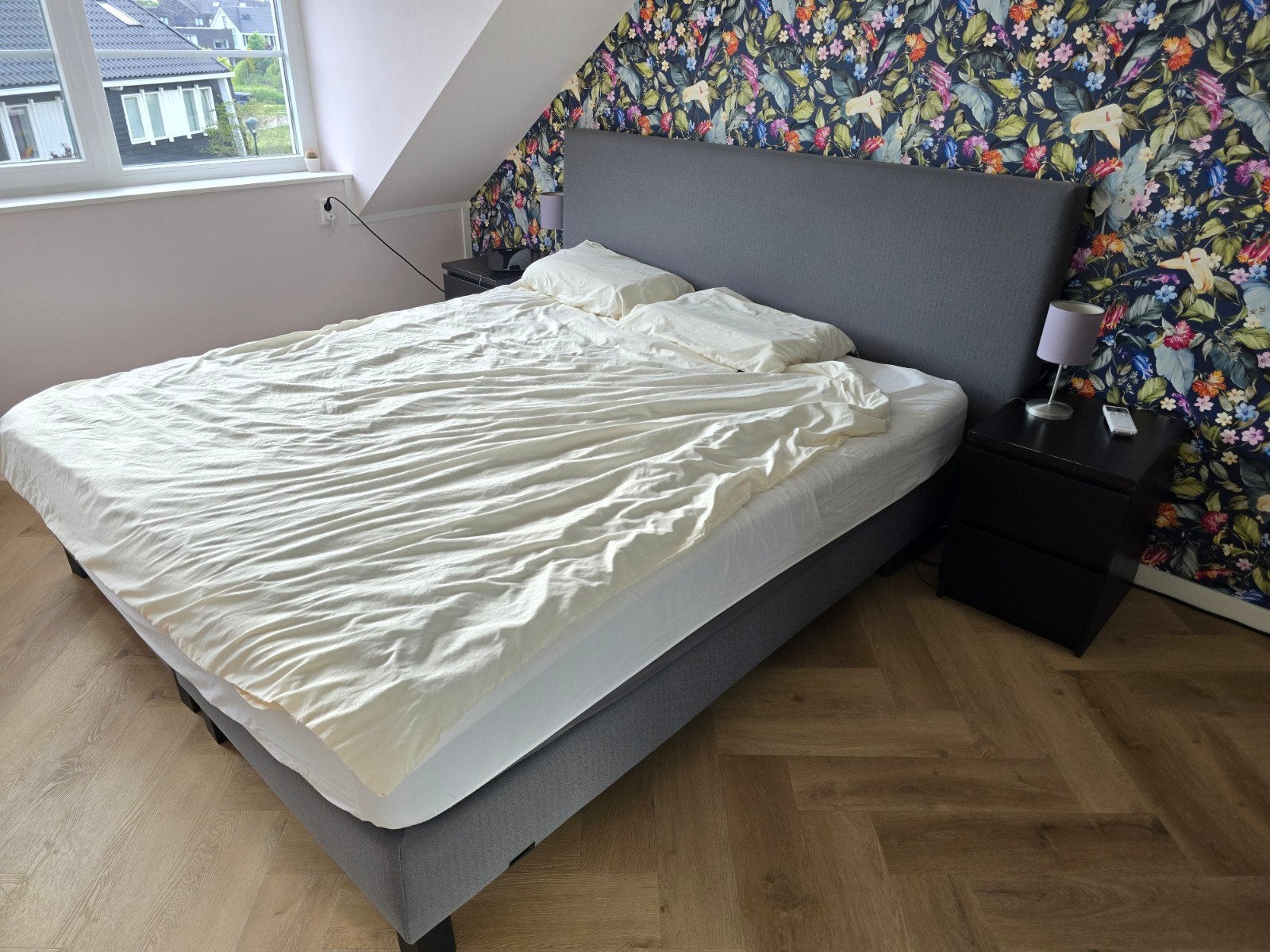 Emma boxspring 180x210cm, Gebruikt, 210 cm, Tweepersoons, Ophalen of Verzenden