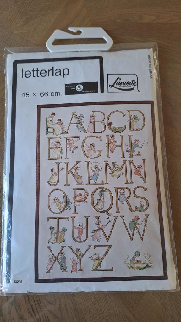 Borduurpakket merk Lanarte Letterlap Alfabet., Ophalen of Verzenden, Borduurpakket