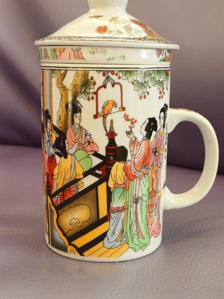 chinees thee kopje met theefilter, Aziatisch, Overige merken, Ophalen of Verzenden, Zo goed als nieuw
