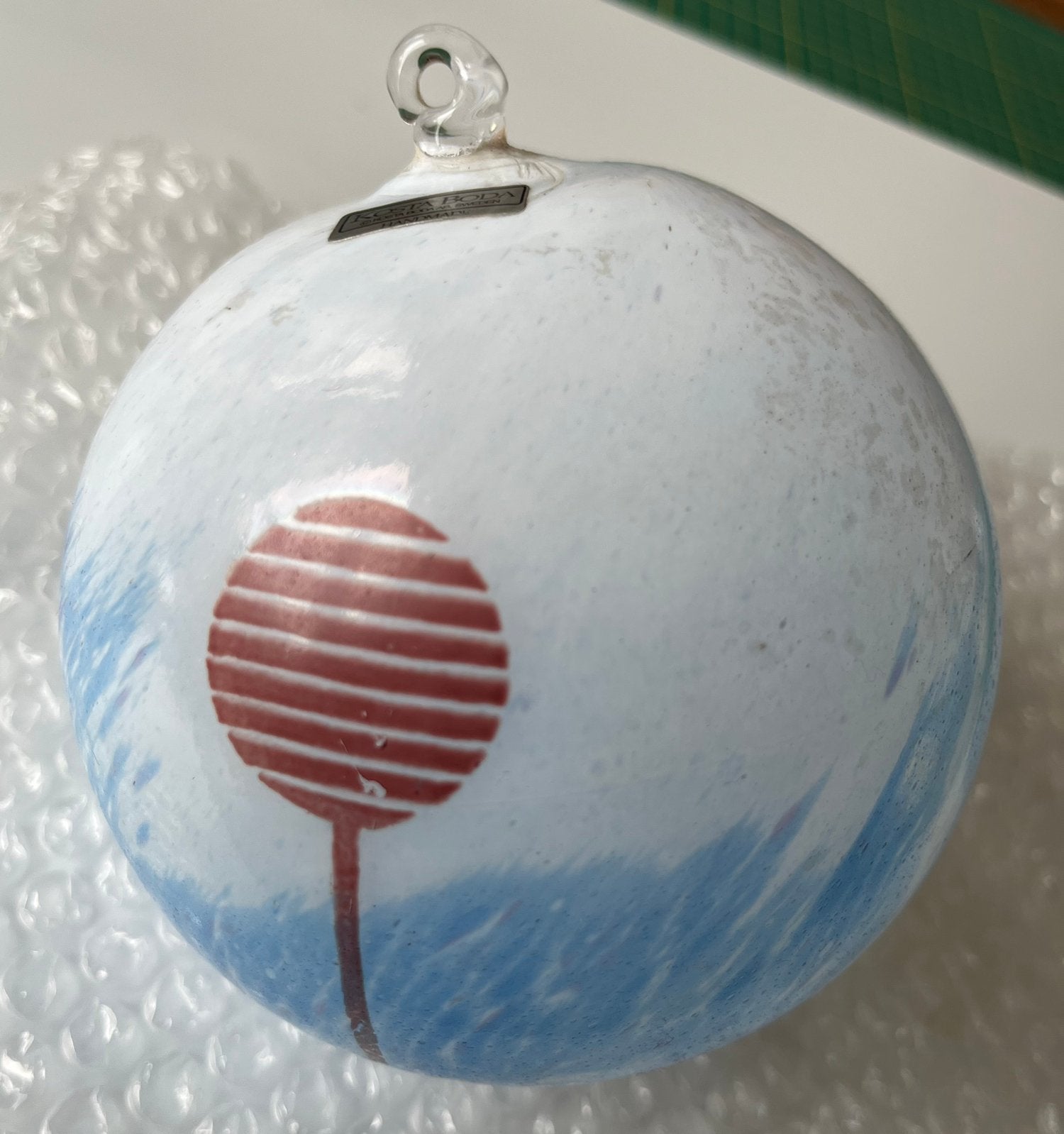 Kosta Boda glazen bol (kerst of raamdecoratie), Ophalen of Verzenden, Zo goed als nieuw