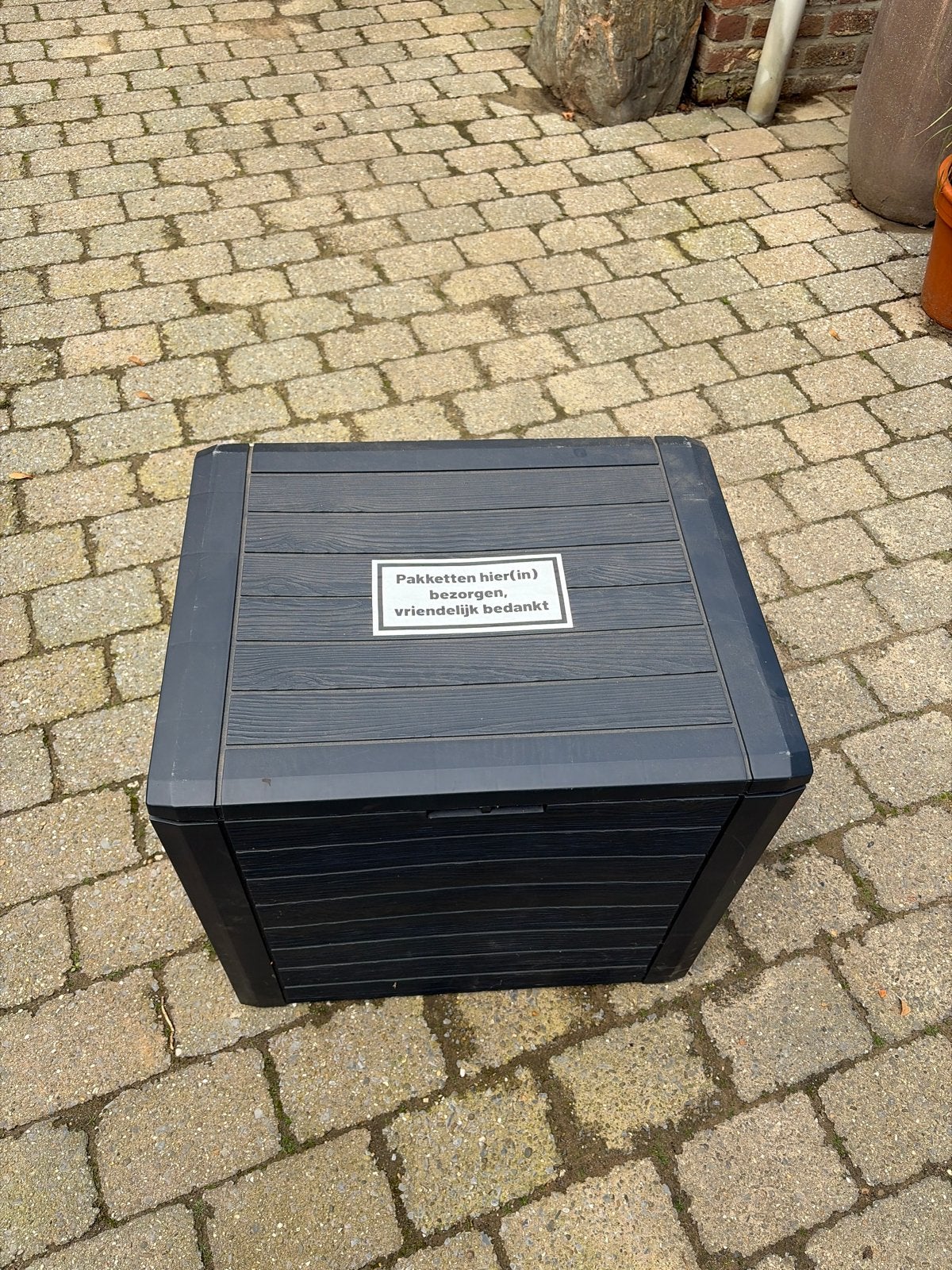 Handige opbergbox voor buiten - 140L, Ophalen, Kunststof, Balkon, Vierkant