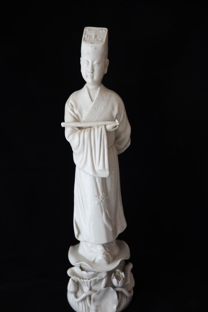 Vintage Blanc de Chine Taoist immortal porseleinen beeld, Ophalen of Verzenden