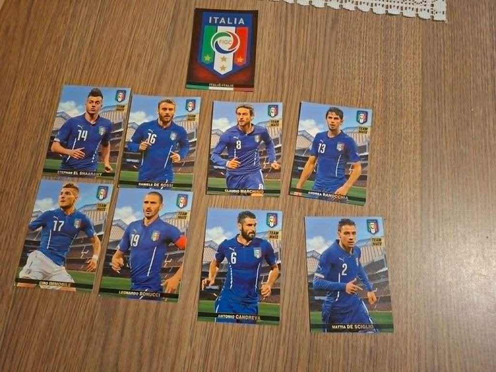 Panini / 9 Voetbalkaarten / Italië / EK Frankrijk 2016, Verzenden, Gebruikt, Buitenlandse clubs, Spelerskaart