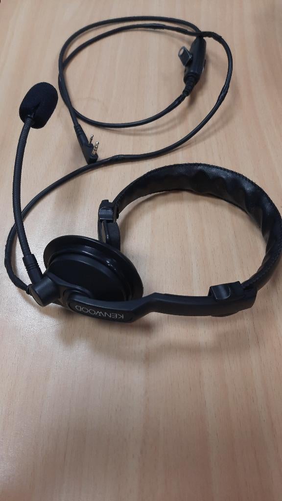 Kenwood headset met enkele oorschelp en boom microfoon, Ophalen of Verzenden, Gebruikt, Minder dan 2 km, Portofoon of Walkie-talkie