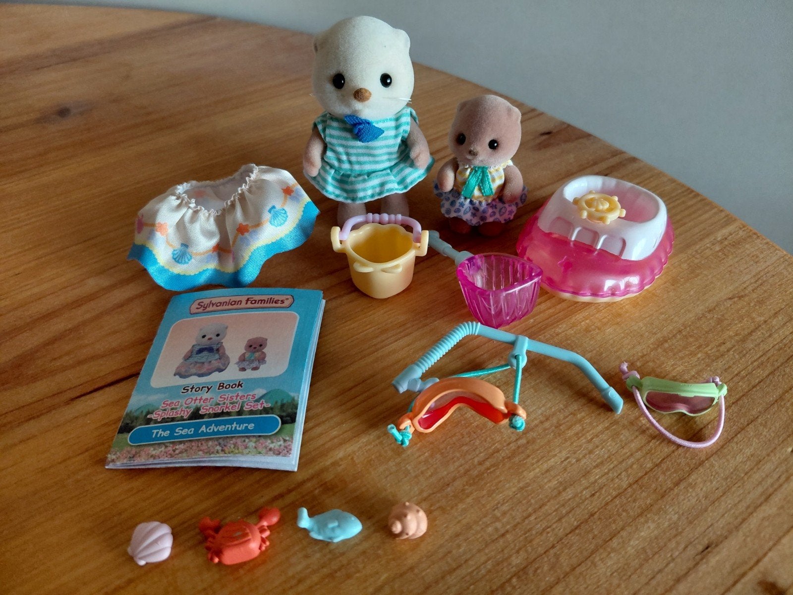 Sylvanian families otters/splash set/duiken/compleet, Ophalen of Verzenden, Zo goed als nieuw, Popje