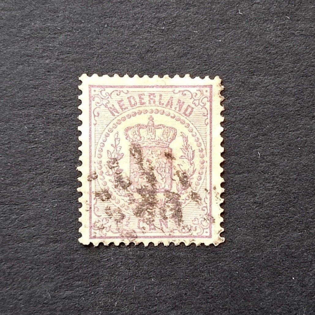 Nederland 1869 nvph nr 18 Rijkswapen 2,5ct, Ophalen of Verzenden, Gestempeld