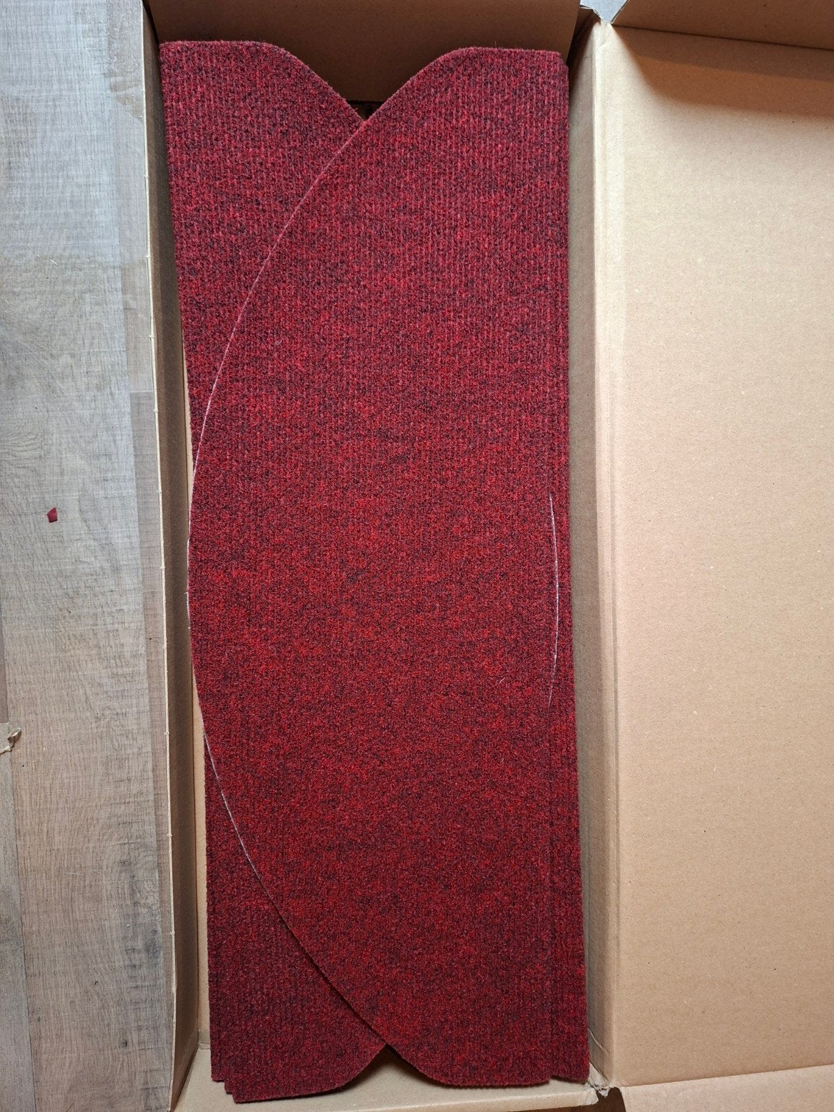 15x Rode Halfronde Trapmatten - 65x22,5 cm, Minder dan 50 cm, 50 tot 100 cm, Nieuw, Ophalen of Verzenden