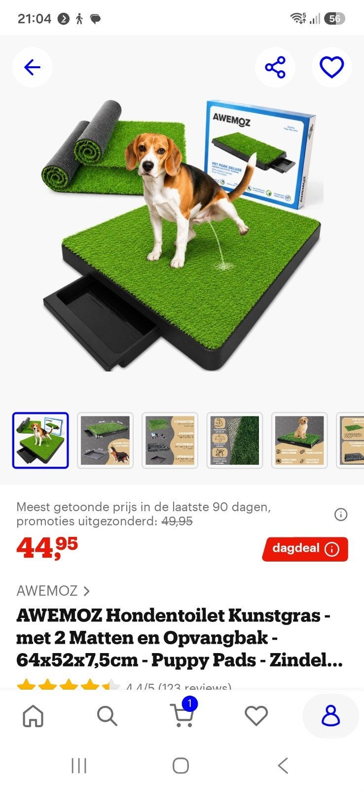 Hondentoilet / puppy training grasmat, Ophalen of Verzenden