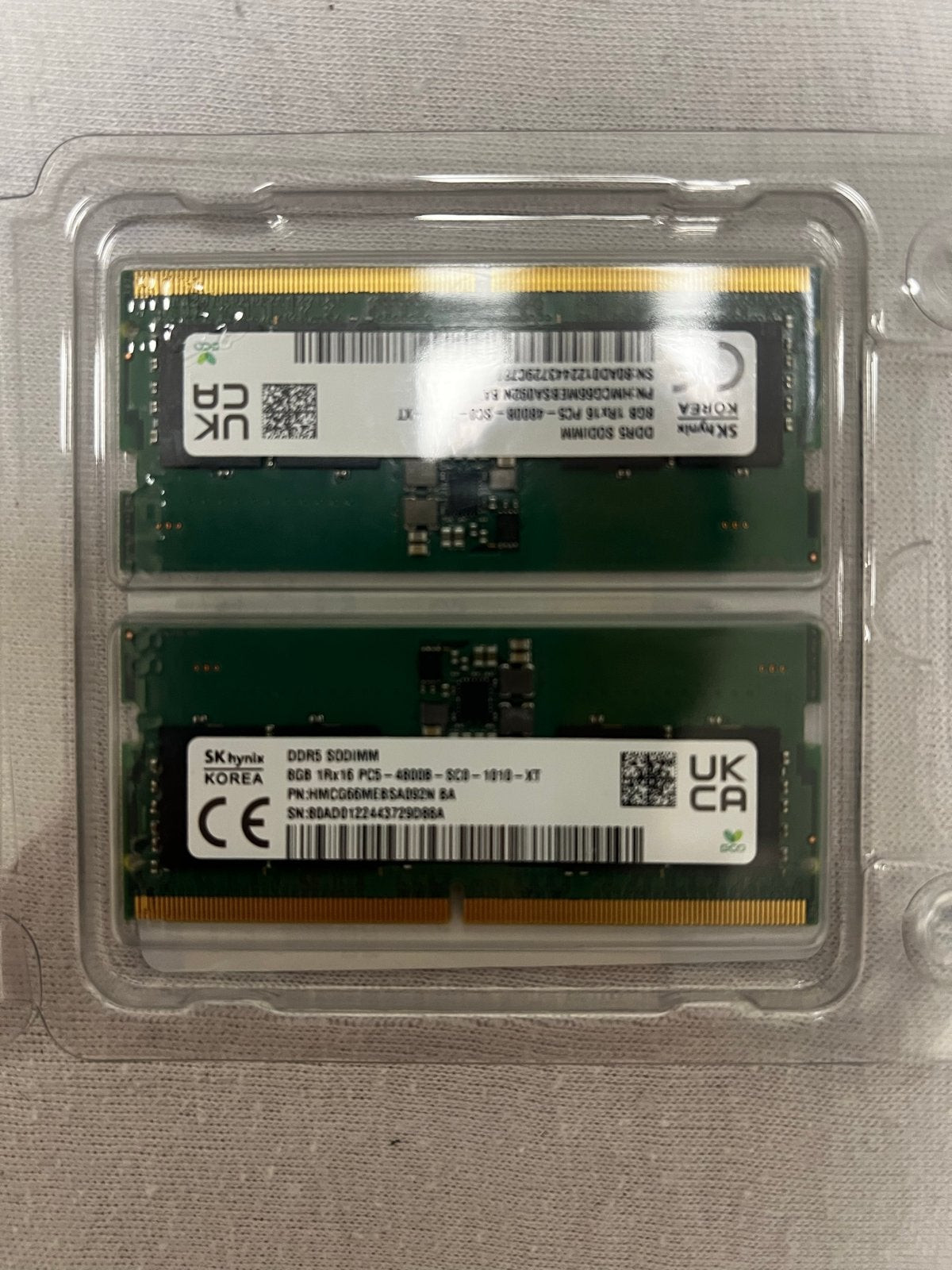 SK Hynix DDR5 SODIMM 16GB (2x8GB) 4800MHz RAM Geheugen, Computers en Software, RAM geheugen, Nieuw, Ophalen of Verzenden, DDR5