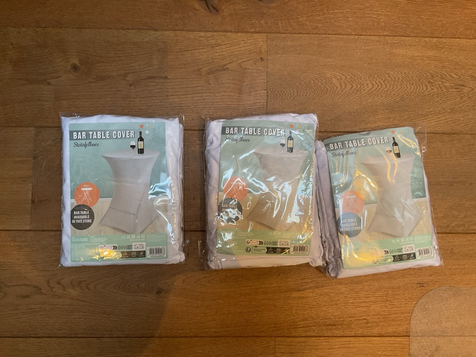 Statafelhoezen - Set van 3 voor Feesten en Evenementen, Ophalen of Verzenden, Nieuw, Versiering, Verjaardag