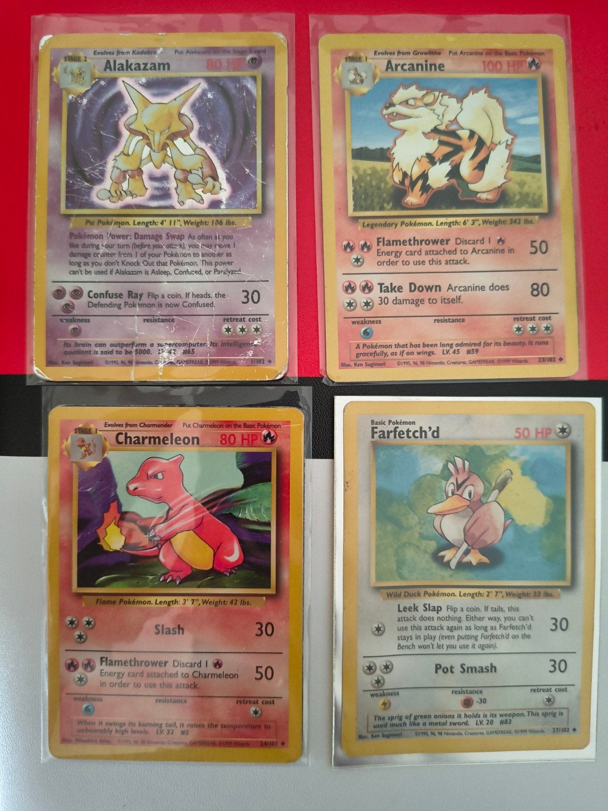 18 Base Set Pokémon kaarten, Ophalen of Verzenden, Gebruikt, Meerdere kaarten