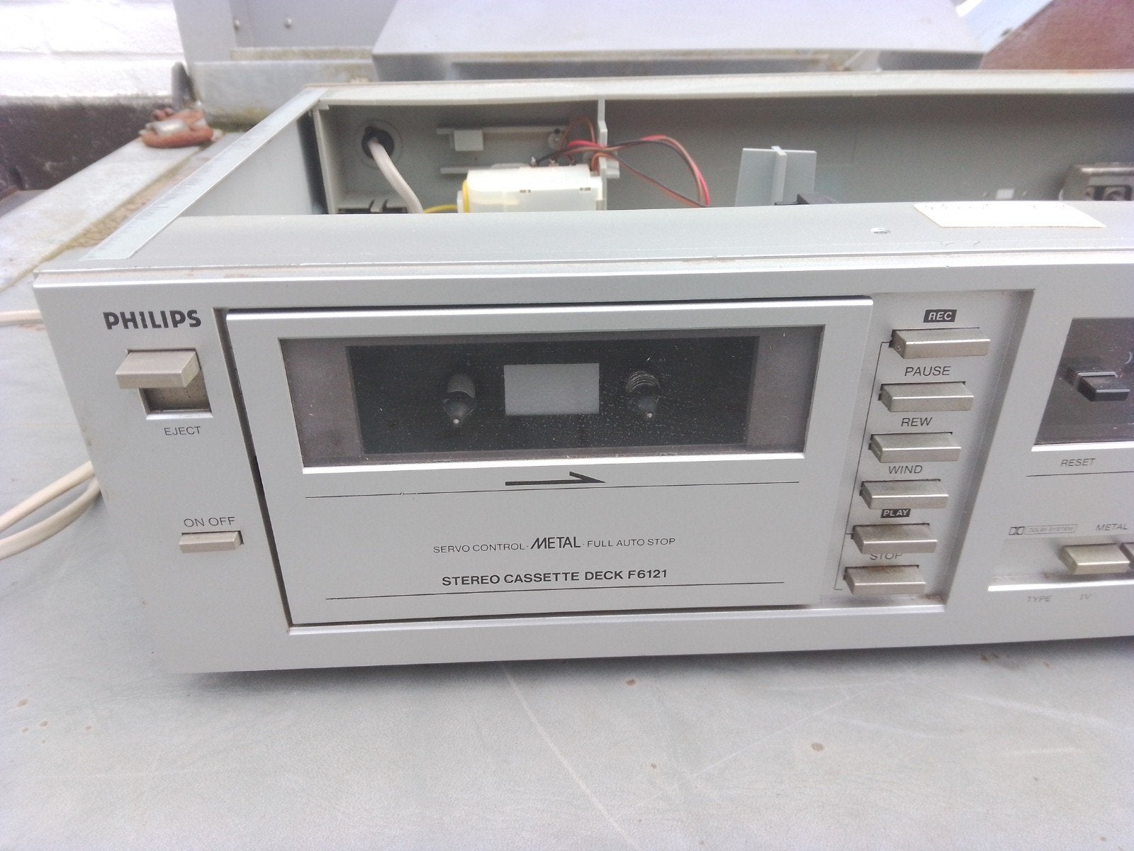 Philips F6121 casettedeck met werk, Audio, Tv en Foto, Cassettedecks, Ophalen of Verzenden, Enkel, Philips, Tape counter