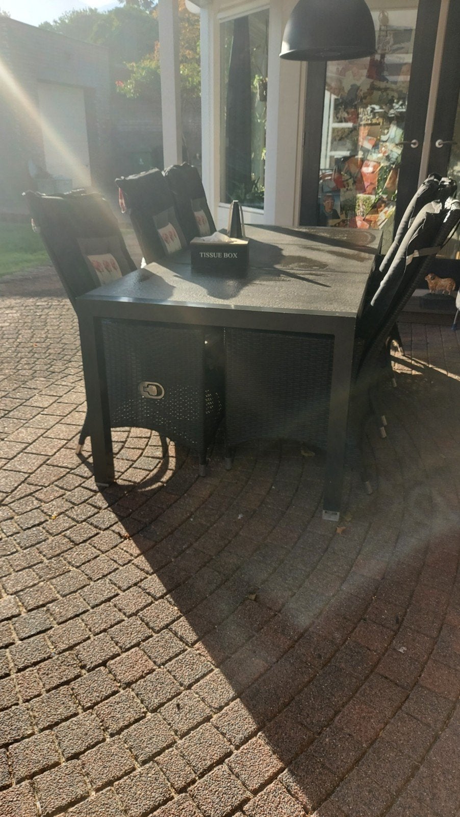 sediamo tuinset met 6 verstelbare stoelen tuin tafel kussens, Ophalen, Gebruikt, 6 zitplaatsen, Wicker