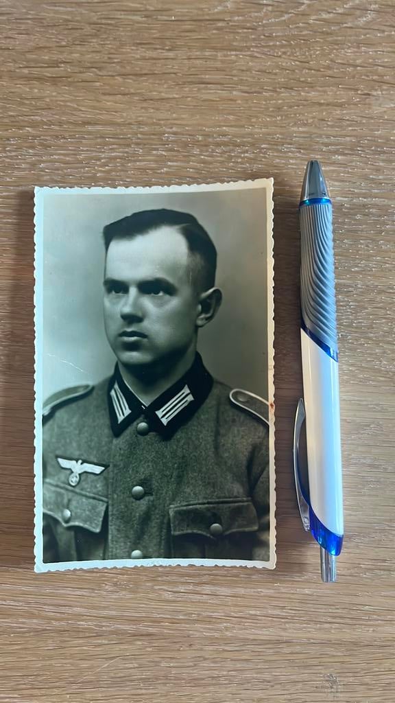 WO2 fotokaart Duitse militair, Verzamelen, Ophalen of Verzenden, Duitsland, Foto of Poster