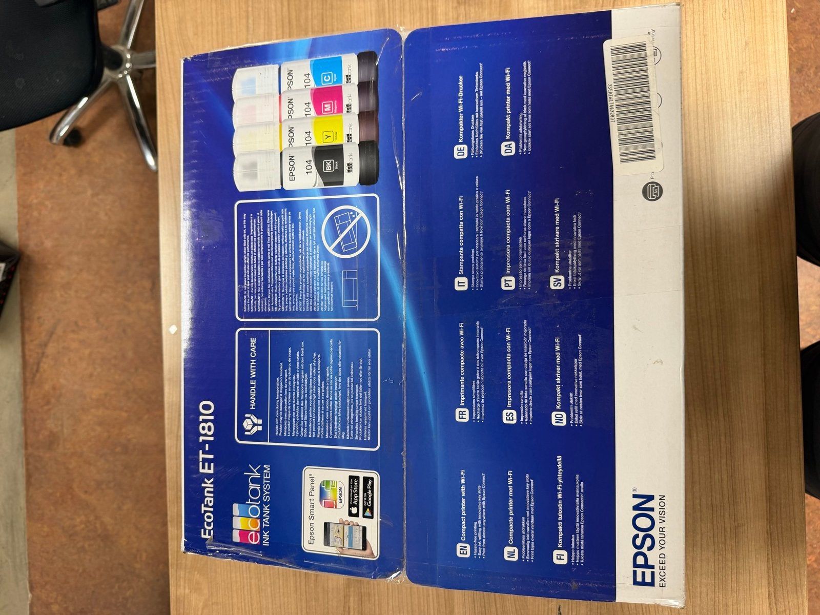 Epson EcoTank ET-1810 Inkjetprinter met Wi-Fi, Computers en Software, Gebruikt, Printer, Inkjetprinter, Kleur printen