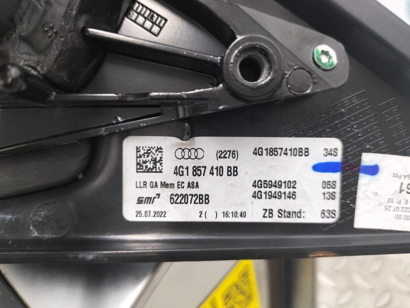 AUDI A6 4GD RS6  A6 Avant Quattro SPIEGEL R 2016, Auto-onderdelen, Spiegels, Ophalen of Verzenden, Gebruikt, Stiba lid
