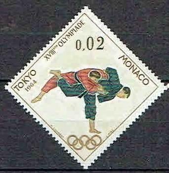 Monaco 1964 Olympische spelen Worstelen, Postzegels en Munten, Verzenden, Postfris, Sport